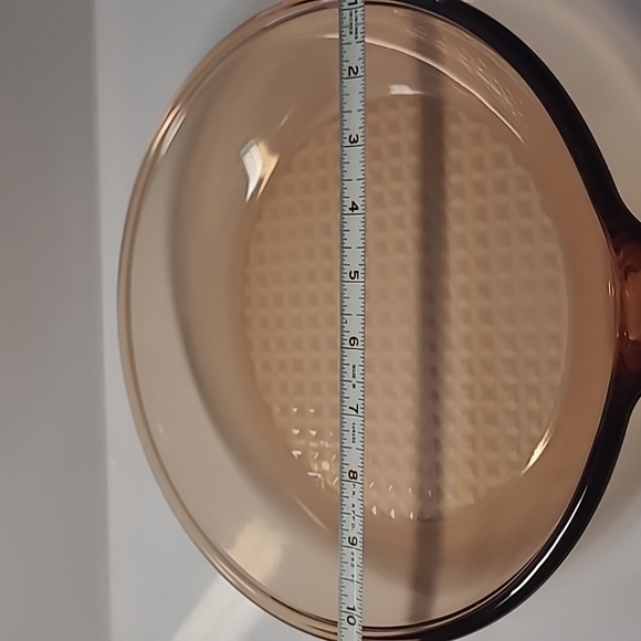 (#1)Corningware vision cookware  glass 10"× 1 3/4" France  saucer pan  no lid - Picture 2 of 8